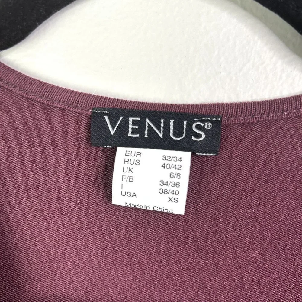 Venus burgundy blouse size XS - Picture 3 of 5